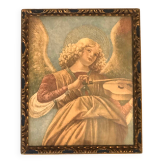 Florentine blue gilded wood frame