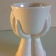 Vase Bowl shape of hands white ceramic vintage