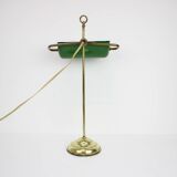 1930's Art Deco Banker Table Lamp , Czechoslovakia