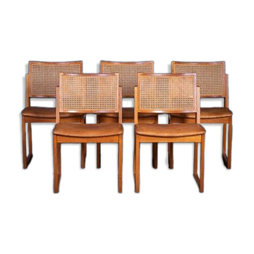 Oak Dining Chairs by Kai Lyngfeldt Larsen, 1960s, Set of 5