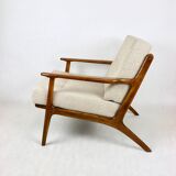 Danish Vintage Beige Boucle Armchair, 1970s