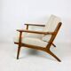 Danish Vintage Beige Boucle Armchair, 1970s