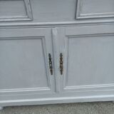 Parisian buffet old gray patina 2 doors 2 drawers