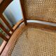 Art Deco wooden and cane bench