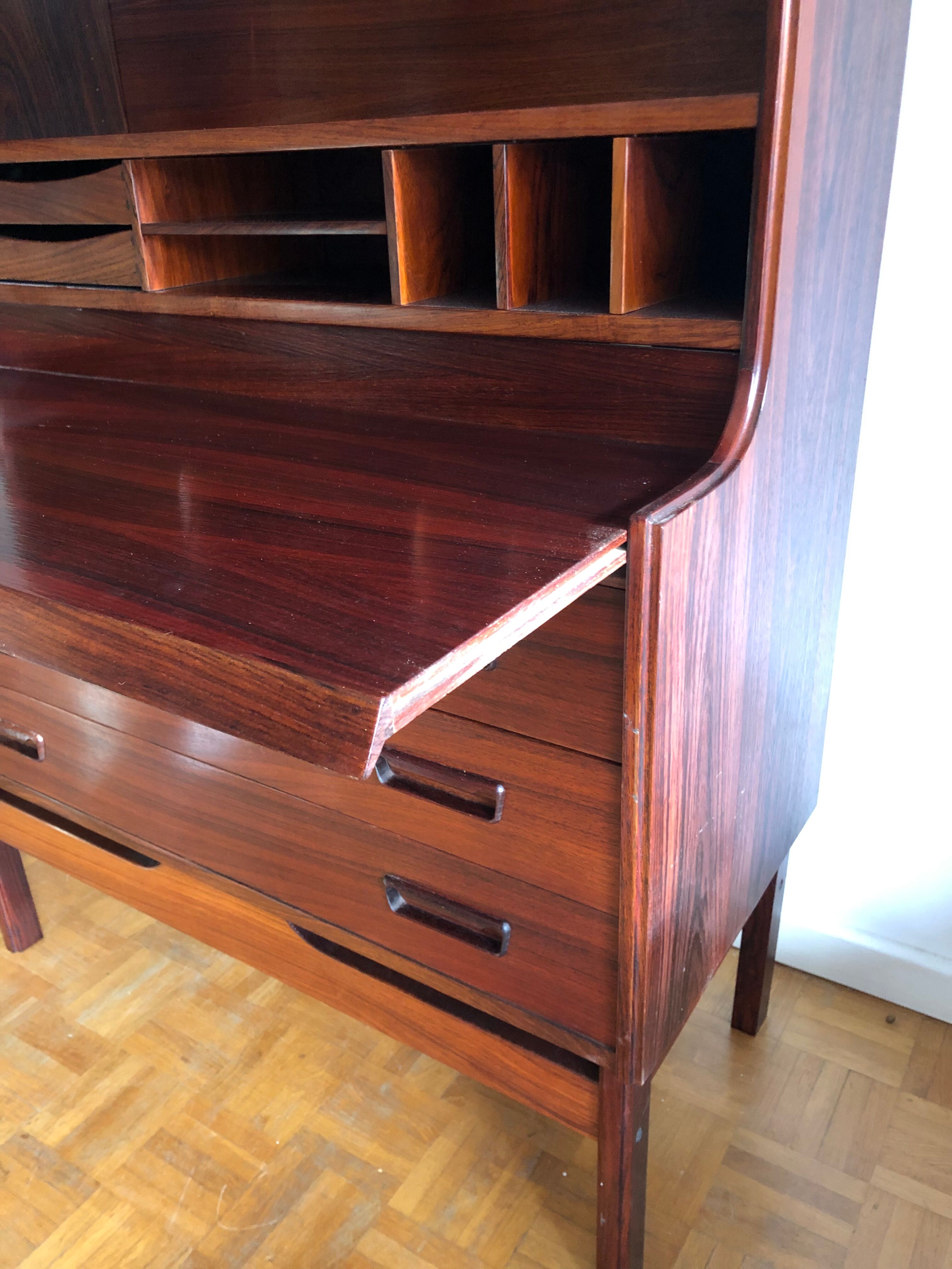Scandinavian teak secretary desk
