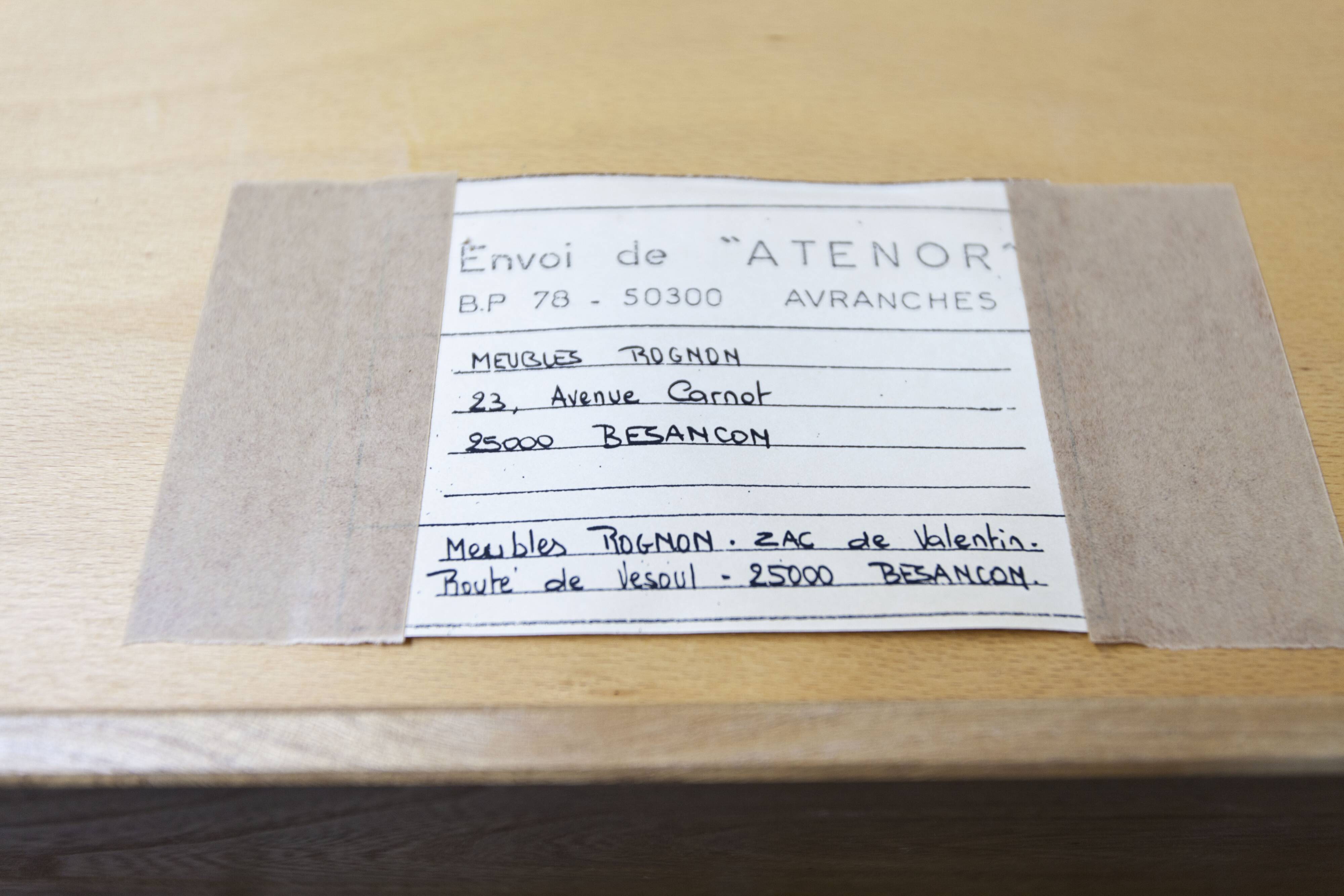 Low furniture Maison Regain solid elm 1960 with drawer