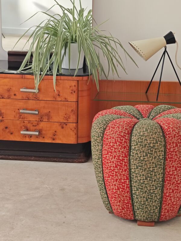 Tabouret, repose pieds , pouf tulipe Jindrich Halabala Cesky Nabytek