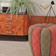 Stool, footrest, tulip pouf Jindrich Halabala Cesky Nabytek