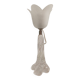 Vintage table lamp – twisted solid glass base & tulip shade