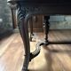 Antique dining set. Table 1.58 m x 1.10 m + 6 chairs from the 1920s.
