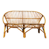 Rattan bench from the 60s