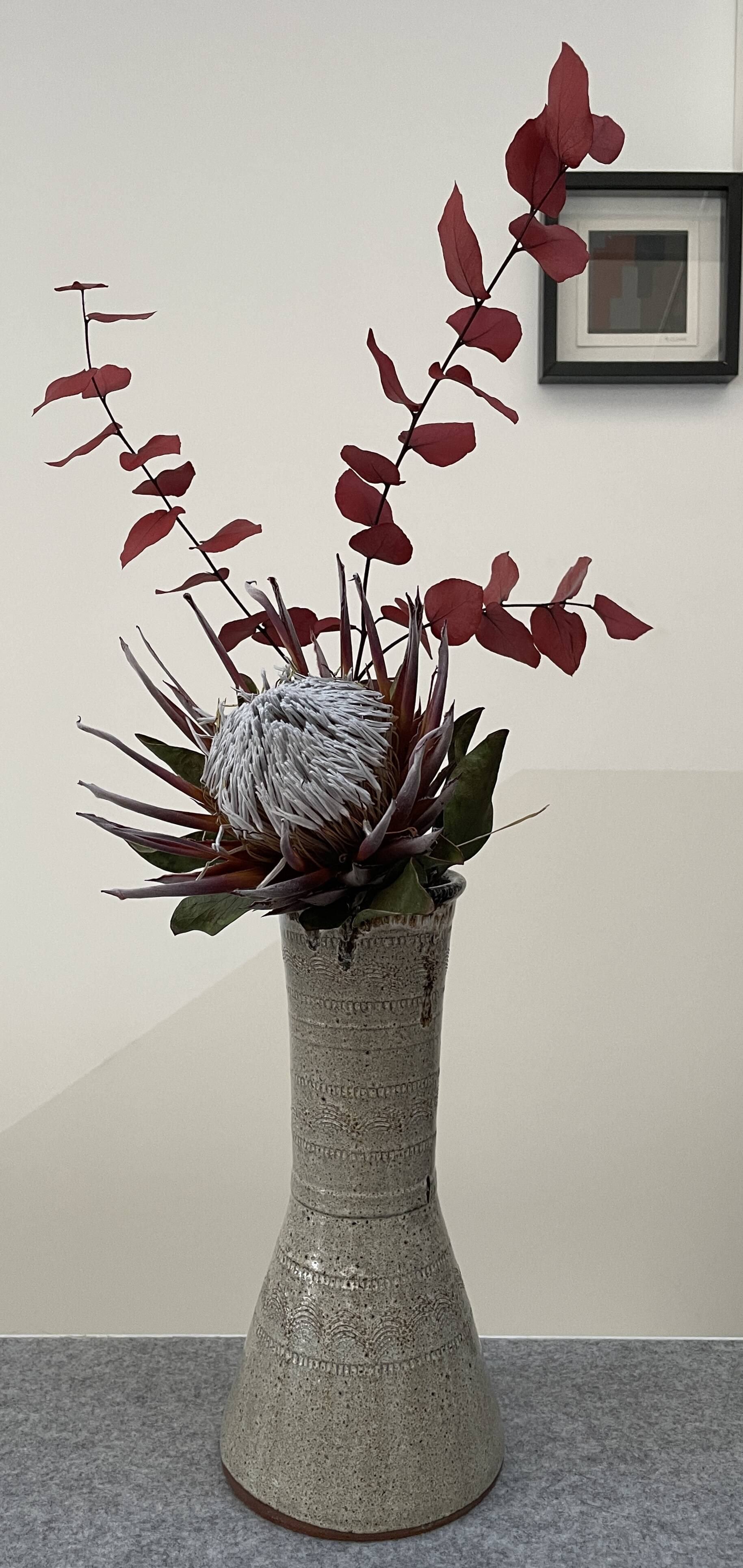 Glazed stoneware vase, 1960s-70s