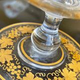 Glass cup decorated with golden vine decoration