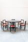 Table and 6 chairs mod. ibisco, 70's/80's