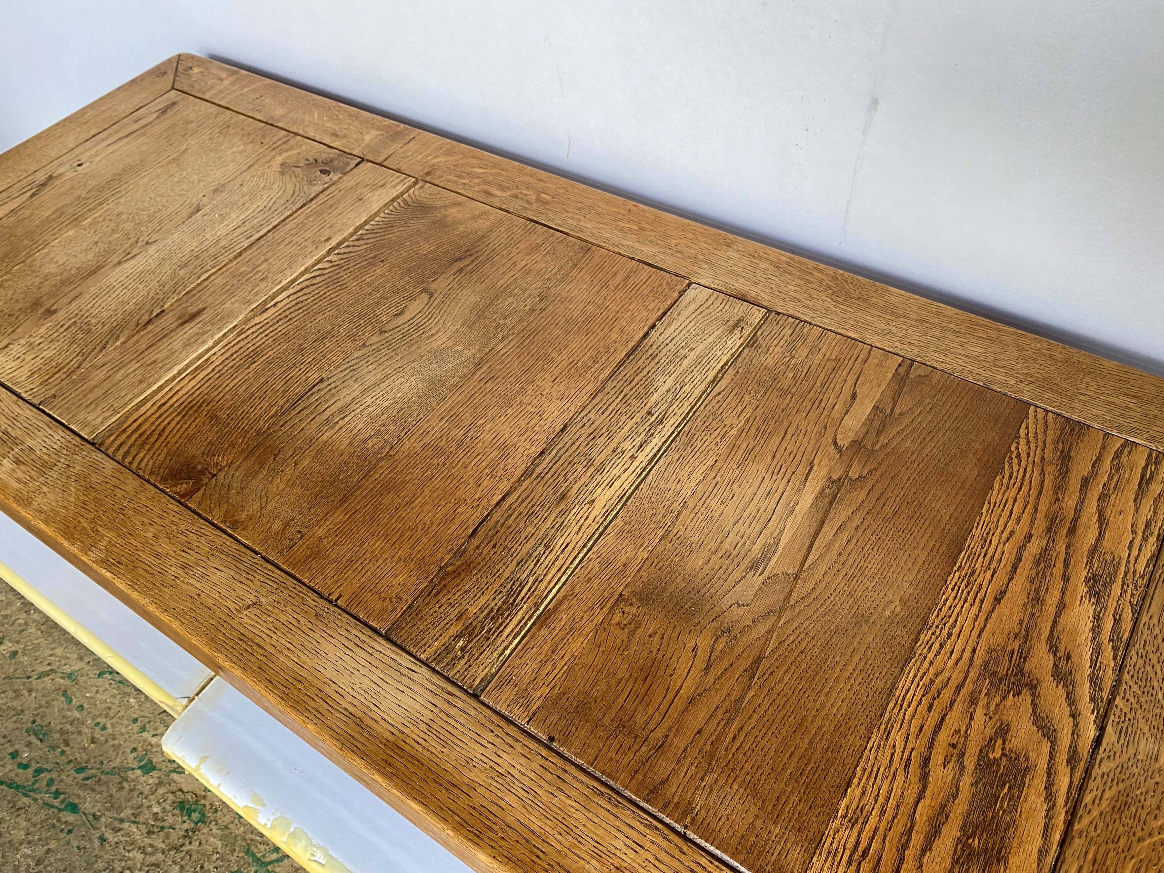 Rustic solid oak farmhouse coffee table 1950