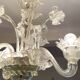 Lustre authentique en verre de Murano – 3 branches – Transparent