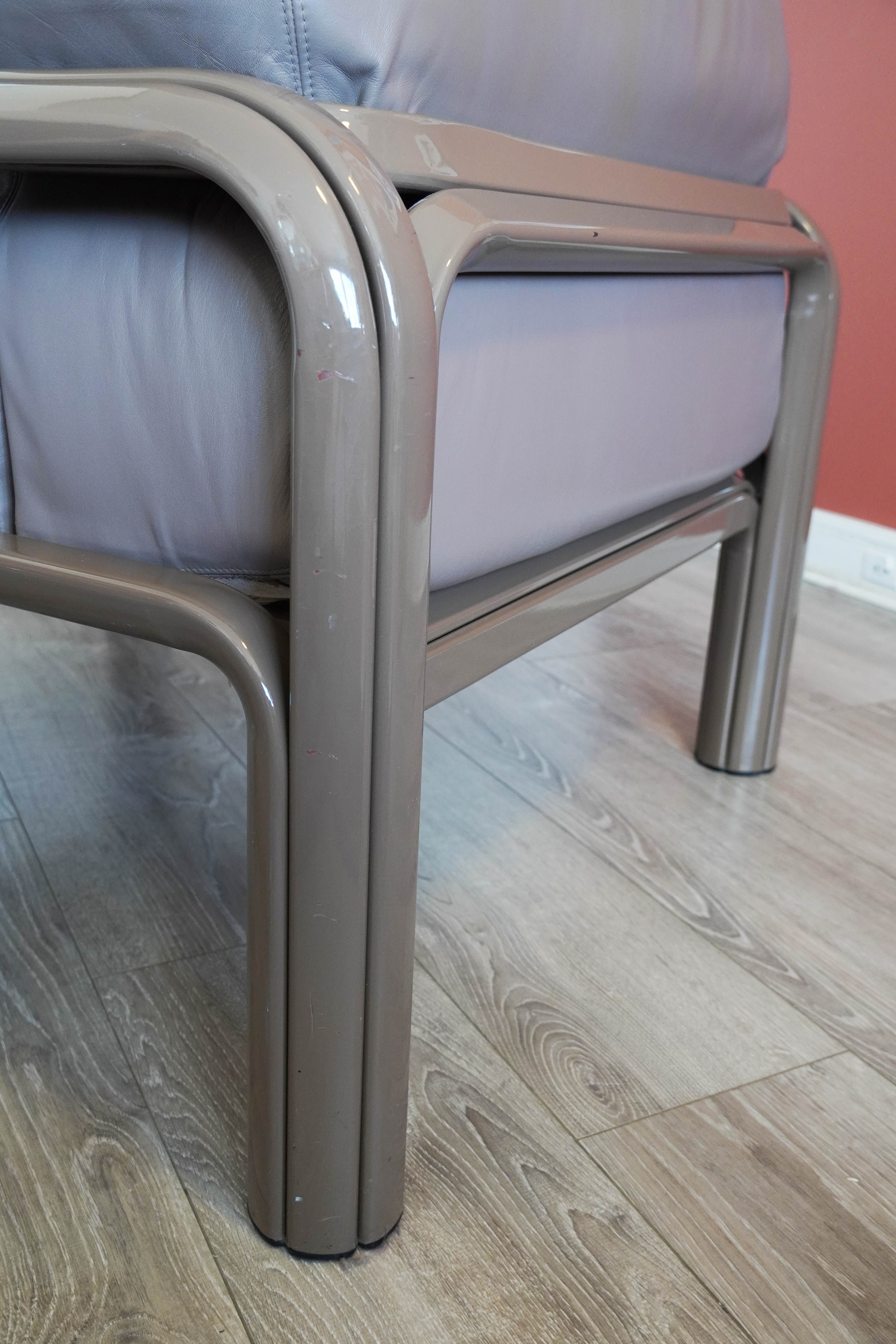 Orsay leather armchair by Gae Aulenty for Knoll