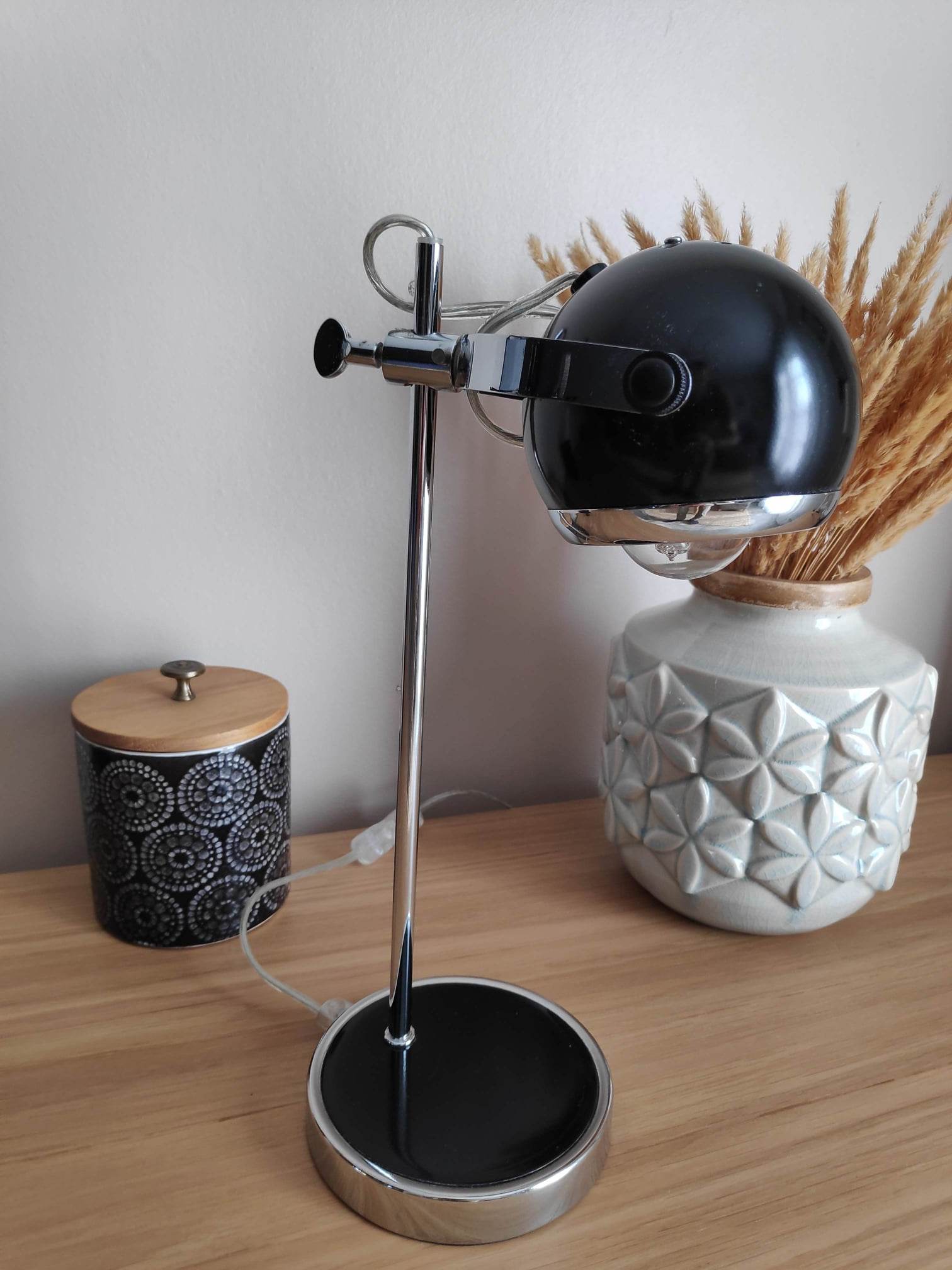 Vintage black eye ball desk lamp