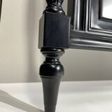 BedHead in solid black laqué wood 234x116cm