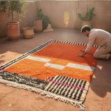 Traditional Moroccan handwoven rug 3x2 m