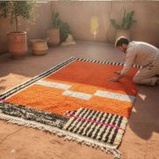Traditional Moroccan handwoven rug 3x2 m