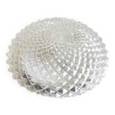 Plafonnier, applique en verre pointe diamant - mid. XXeme