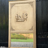Directoire mirror or overmantel, stuccoed and painted wood, early 19th century.