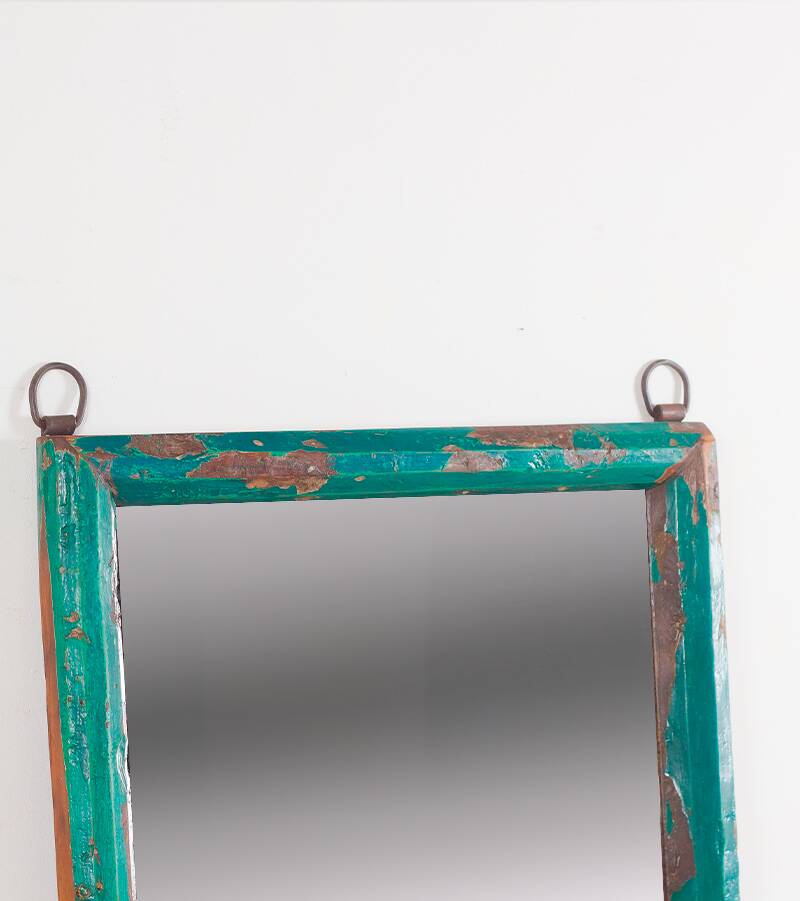 Large vintage wooden mirror