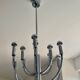 Chrome chandelier with 12 lights in the style of Gaetano Sciolari – 1970s