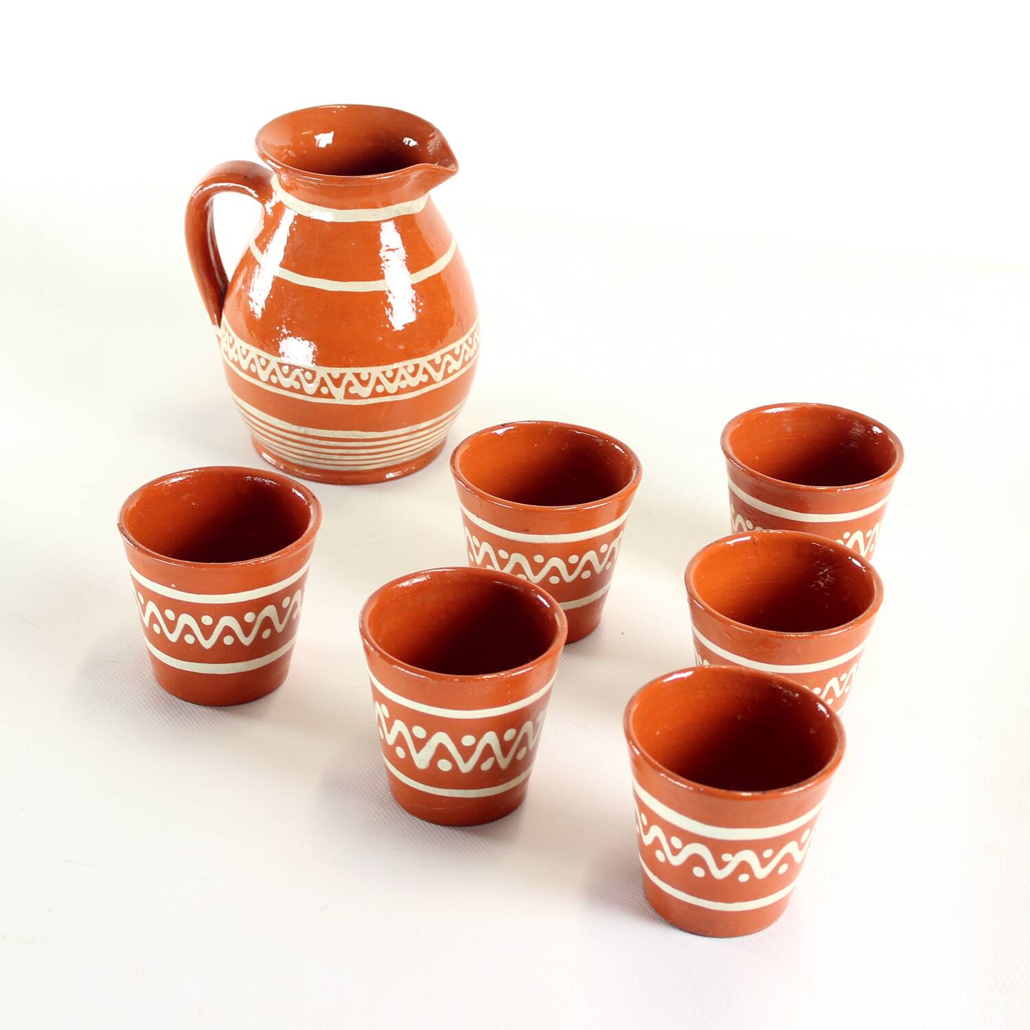 Ceramic Drinking Set, Czechoslovakia 1960s