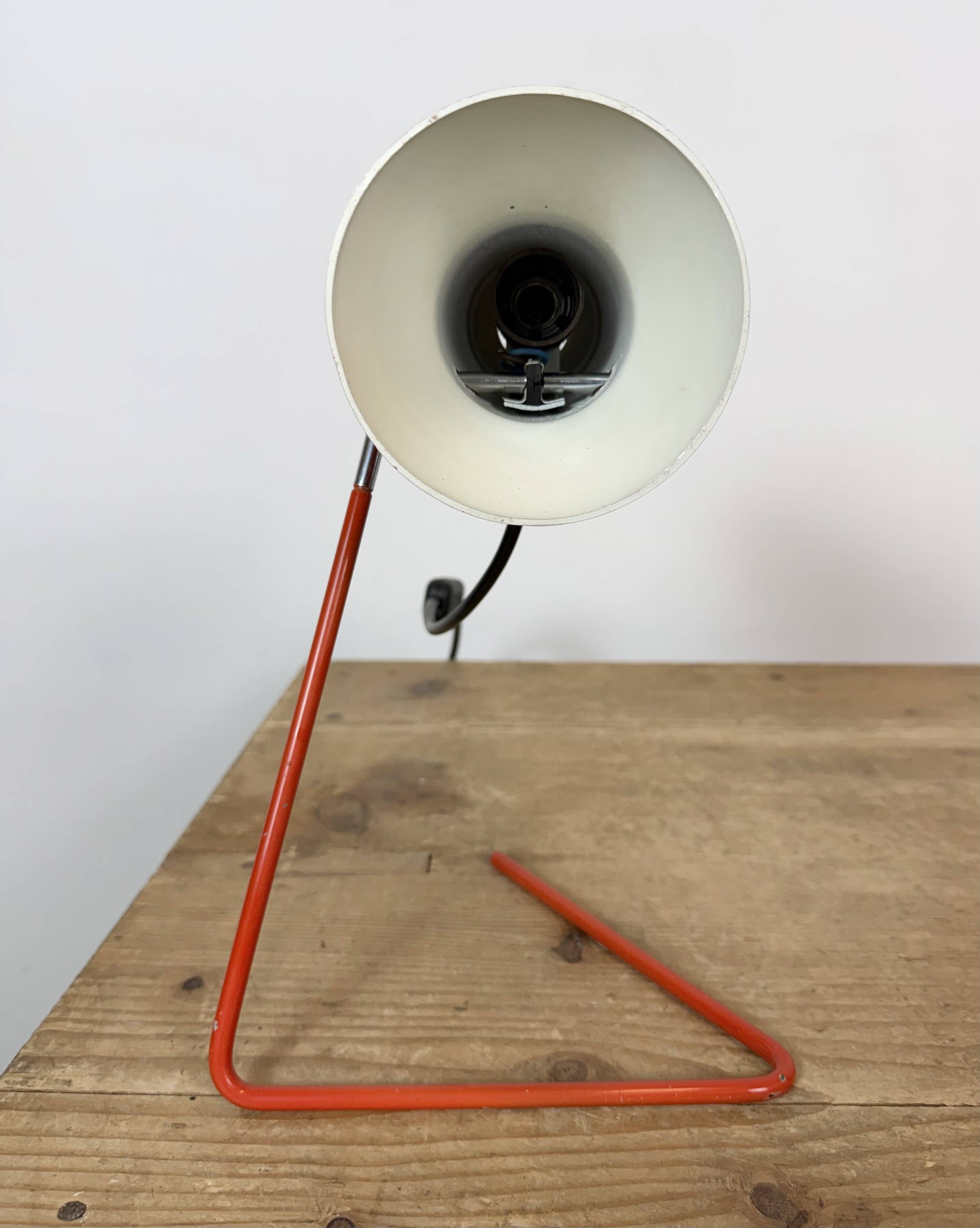 Vintage Red Table Lamp by Josef Hurka for Drupol, 1960s