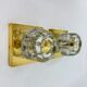 Pair of Peil & Putzler ice cube glass wall lamps, 1970s