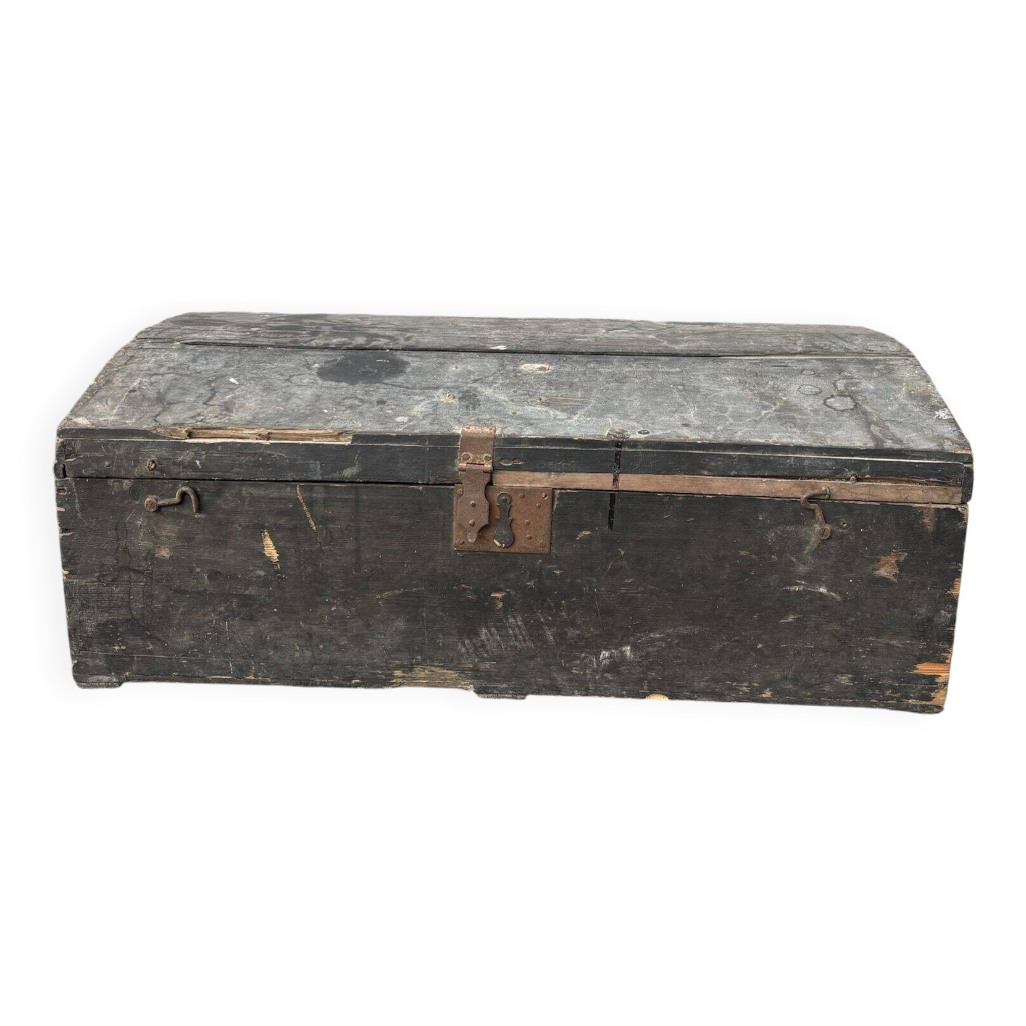 Black travel trunk