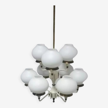 Lustre tulipe Sputnik par Hans Agne Jakobsson, Suède, 1950s