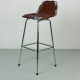 Tabouret de bar en cuir pour "Les Arc", 1960