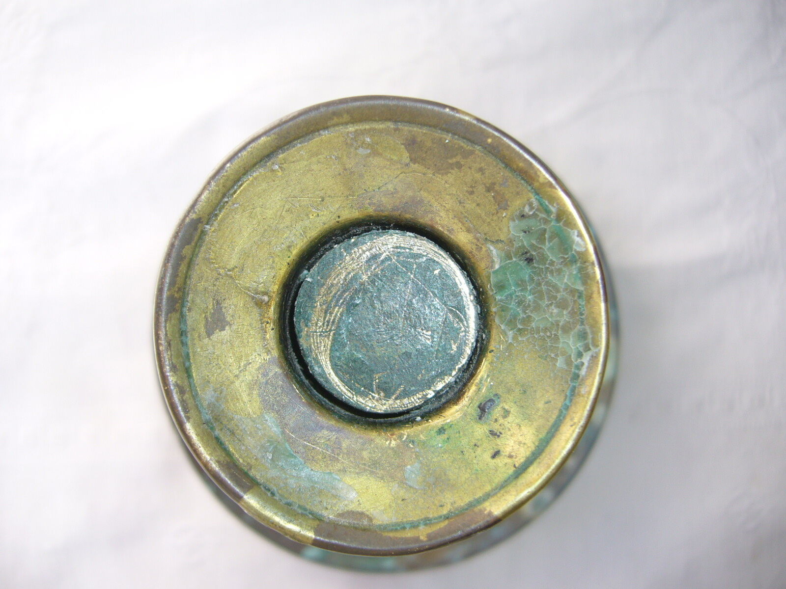 Old brass candlestick