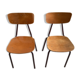 Set of 4 vintage school chairs