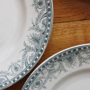10 flat plates in iron earth "Wilbur" Moulin des Loups and Hamage early twentieth century