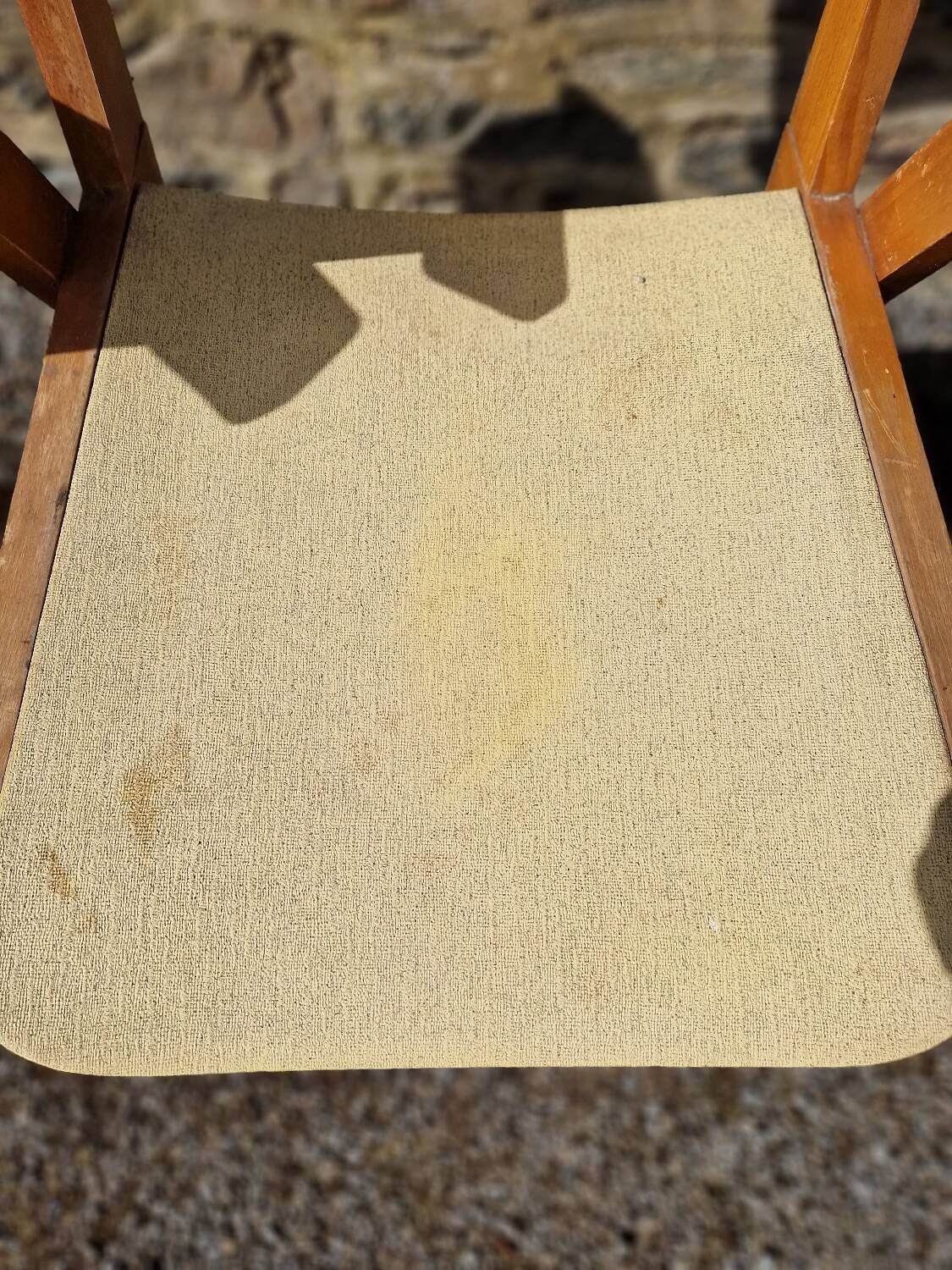 Set of 3 bridge armchairs with compass legs from the 50s/60s