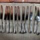 12 FRANÇOIS FRIONNET TABLE KNIVES SILVER METAL