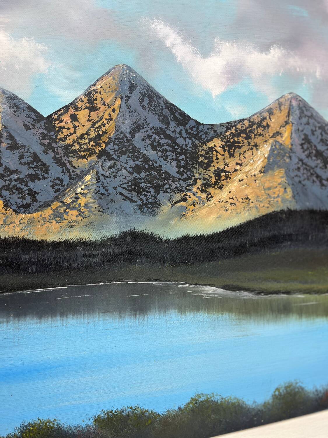 Huile sur toile Paysage de montagne