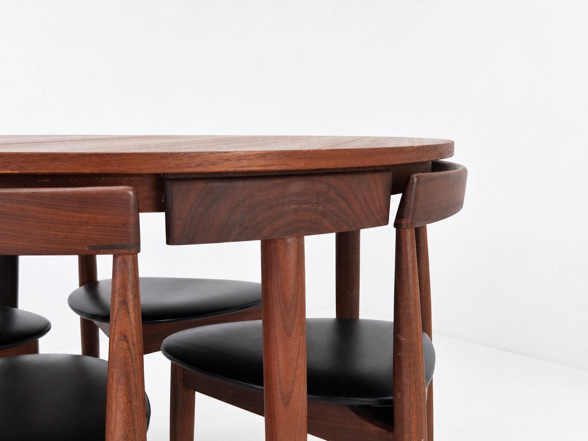 Roundette Teak Extendable Dining Set by Hans Olsen for Frem Røjle