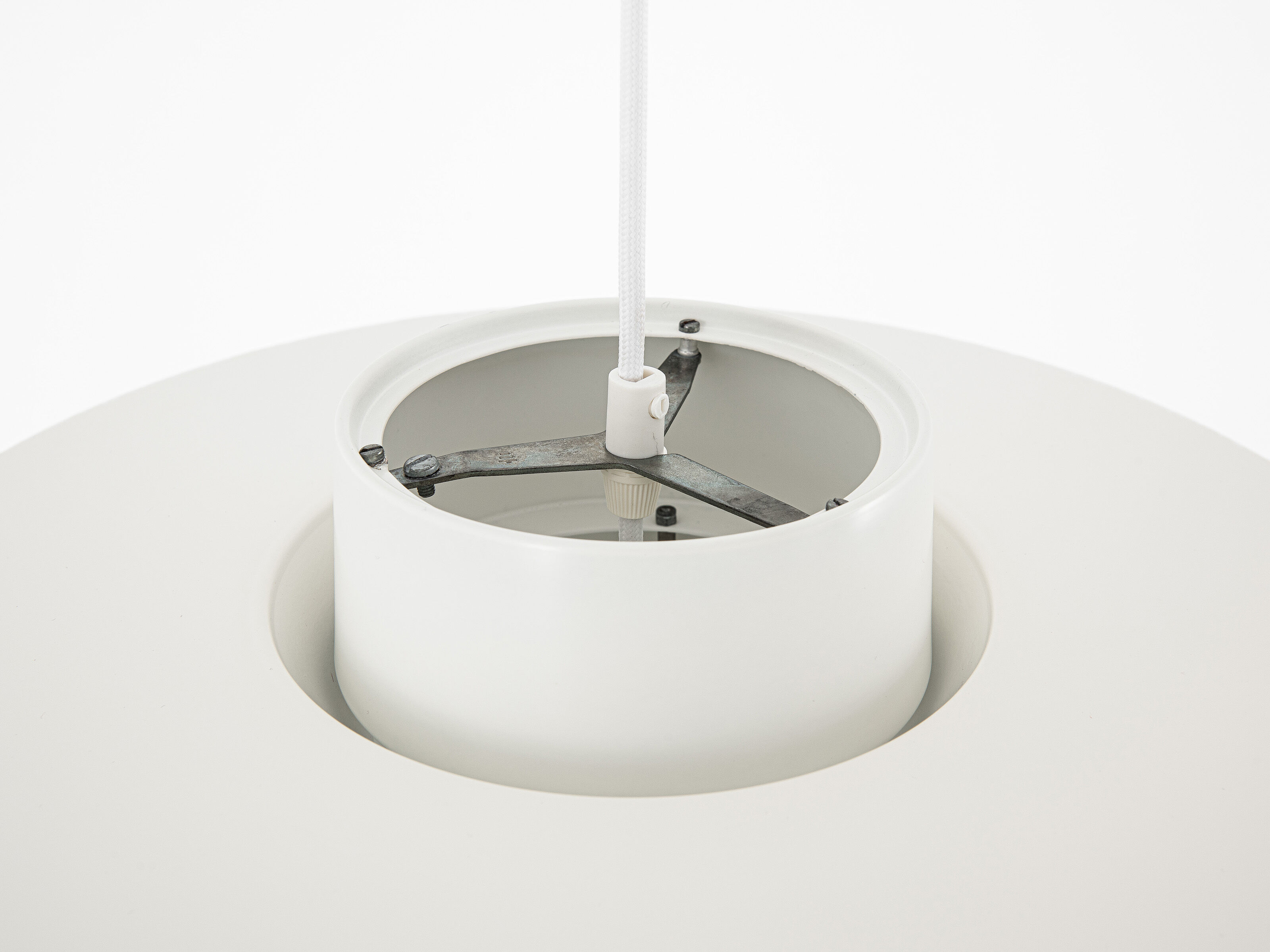 Medium white Verona lamp by Svend Middelboe for Nordisk Solar