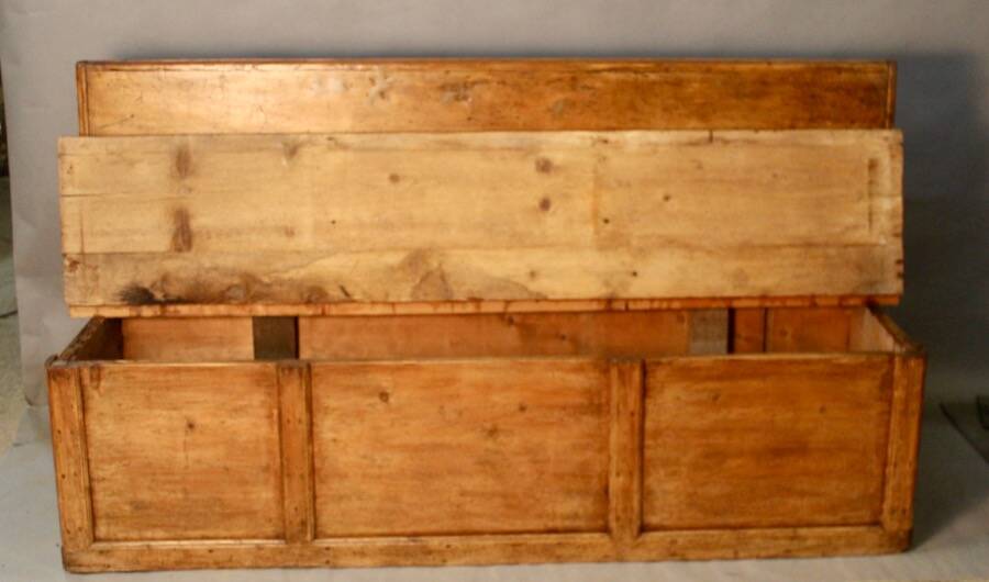 19th Century Spruce Bench Chest