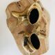 Pair of koi carp vases in brass, animal sculpture