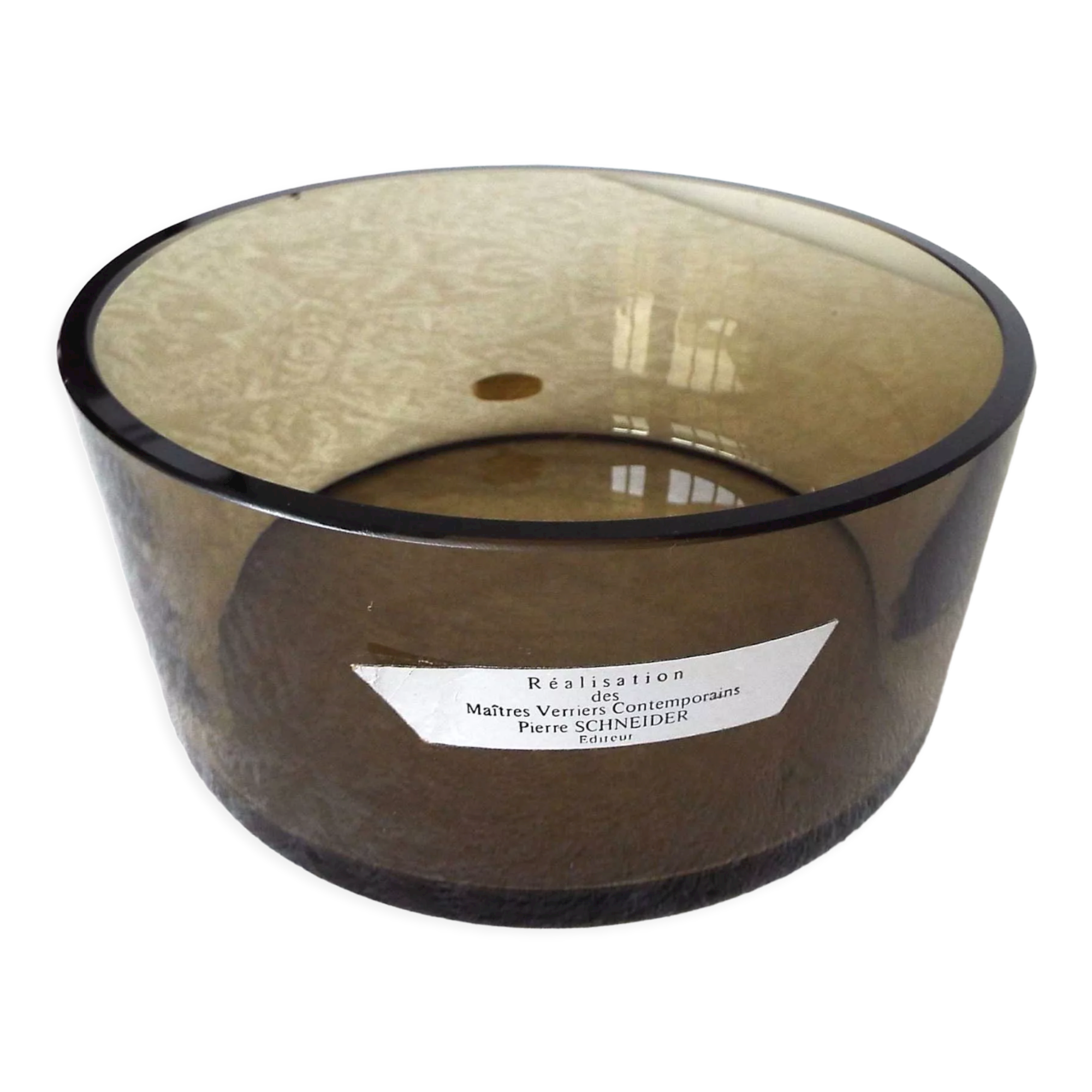 Pierre Schneider smoked glass dish