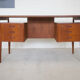 Teak 'Floating' Desk By Gunner Nielsen For Tibergaard, Denmark.
