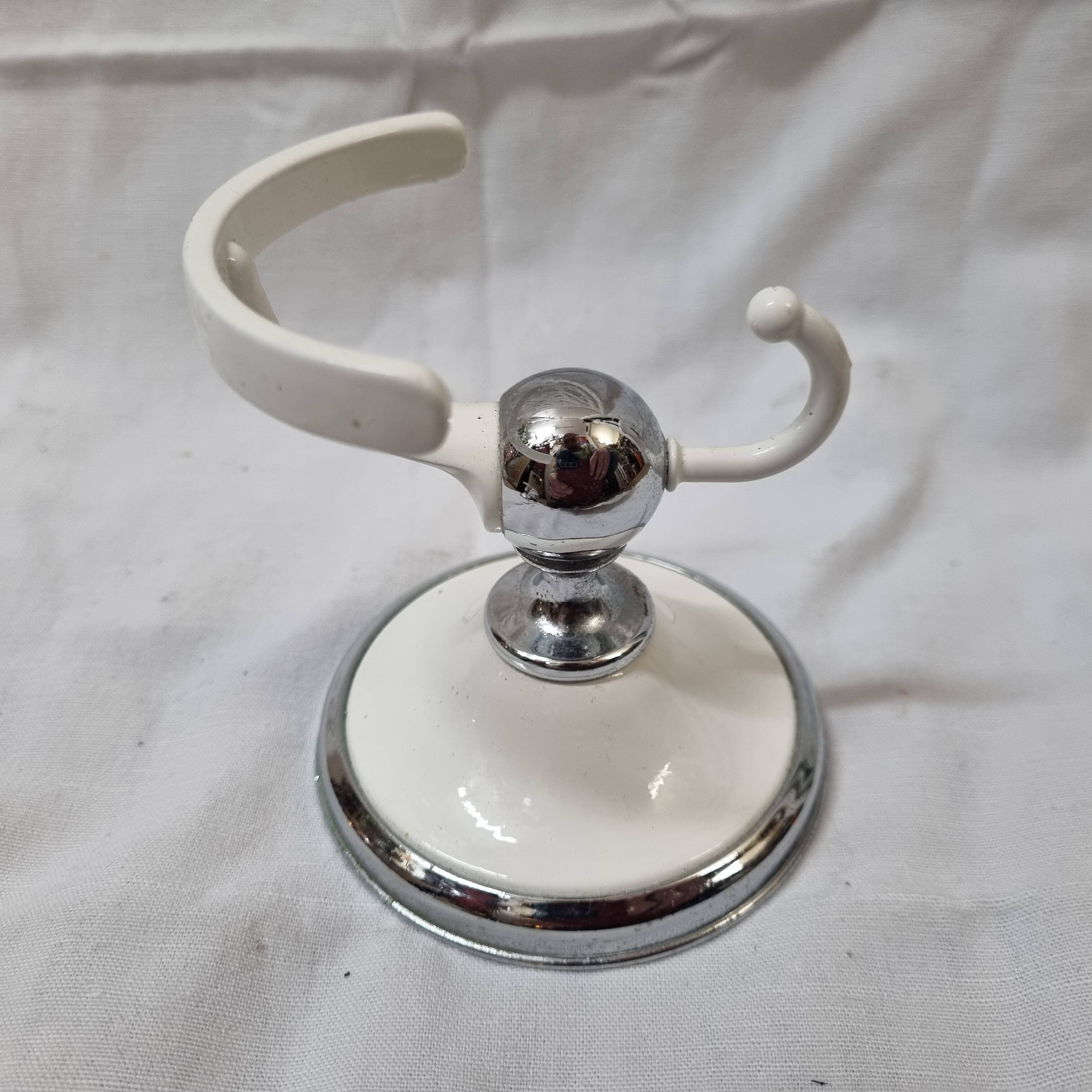 White metal and stainless steel coat hook, 1970/80