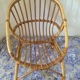 Children's basket rattan chair