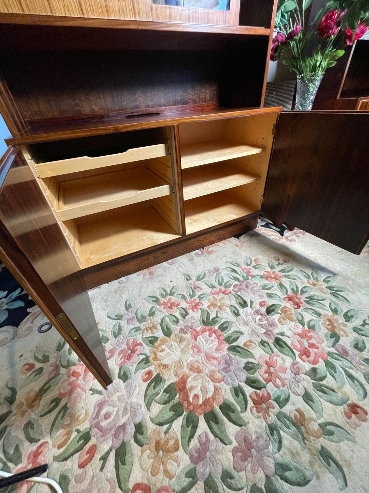 Mid century retro vintage wall unit bookcase danish design by poul hundevad rosewood 1950-1960